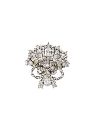 Main View - Click To Enlarge - LANE CRAWFORD VINTAGE ACCESSORIES - Diamanté fan ribbon brooch