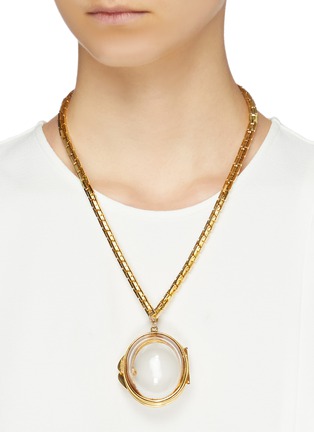 Figure View - Click To Enlarge - LANE CRAWFORD VINTAGE ACCESSORIES - Sphere locket pendant necklace
