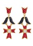 Main View - Click To Enlarge - LANE CRAWFORD VINTAGE ACCESSORIES - Geometric drop clip earrings