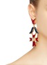  - LANE CRAWFORD VINTAGE ACCESSORIES - Geometric drop clip earrings