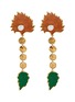 Main View - Click To Enlarge - LANE CRAWFORD VINTAGE ACCESSORIES - Pearl leaf drop clip earrings