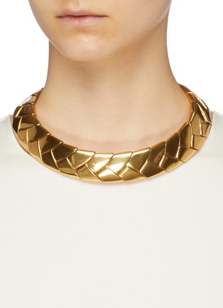 Figure View - Click To Enlarge - LANE CRAWFORD VINTAGE ACCESSORIES - Weave effect choker