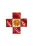 Main View - Click To Enlarge - LANE CRAWFORD VINTAGE ACCESSORIES - Gemstone embellished cross brooch