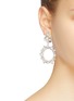 Figure View - Click To Enlarge - LANE CRAWFORD VINTAGE ACCESSORIES - Diamanté hoop drop clip earrings