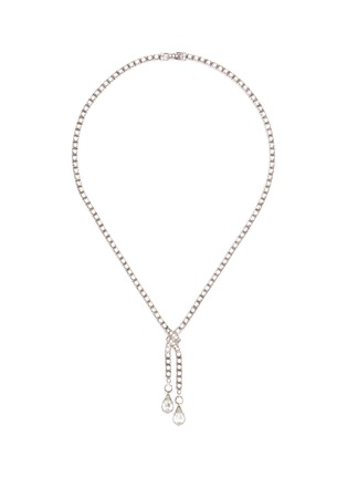 Main View - Click To Enlarge - LANE CRAWFORD VINTAGE ACCESSORIES - Diamanté fringe drop necklace