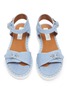 Figure View - Click To Enlarge - STELLA MCCARTNEY - Stud buckle denim kids sandals