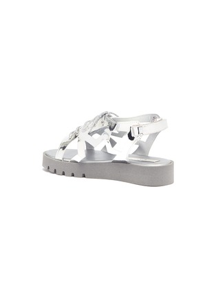 Detail View - Click To Enlarge - STELLA MCCARTNEY - Star cutout lace up kids sandals