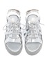 Figure View - Click To Enlarge - STELLA MCCARTNEY - Star cutout lace up kids sandals