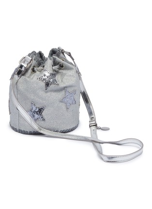 Figure View - Click To Enlarge - STELLA MCCARTNEY - Glitter star appliqué kids bucket bag