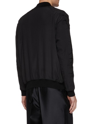 Back View - Click To Enlarge - HAIDER ACKERMANN - Thorn embroidered sleeve silk raglan sweatshirt