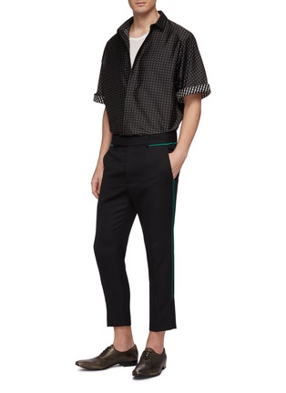Figure View - Click To Enlarge - HAIDER ACKERMANN - Contrast piping tapered virgin wool pants