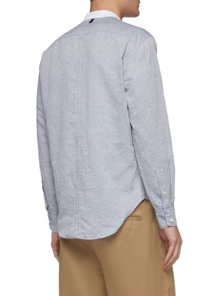 Back View - Click To Enlarge - RAG & BONE - 'Grandad' Mandarin collar cotton-linen shirt