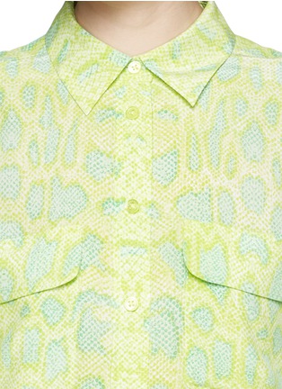 Detail View - Click To Enlarge - EQUIPMENT - 'Slim Signature' leopard print silk shirt