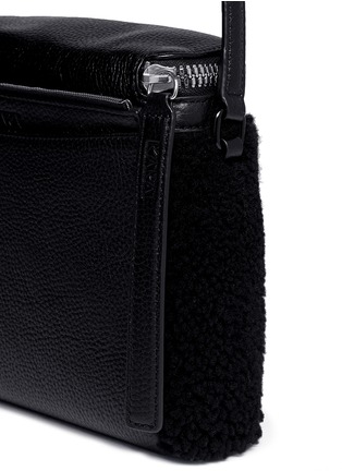 Detail View - Click To Enlarge - KARA - 'Stowaway' large shearling leather bag