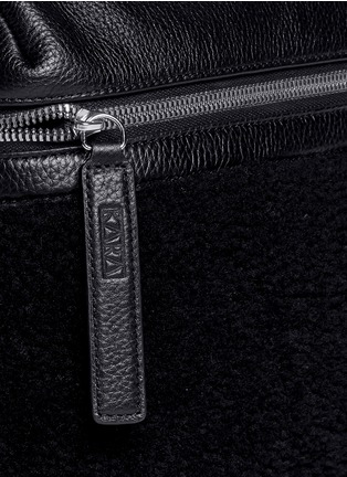 Detail View - Click To Enlarge - KARA - Small shearling leather backpack