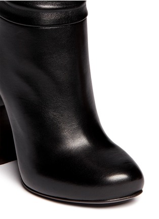 Detail View - Click To Enlarge - LANVIN - Chain drawstring leather boots