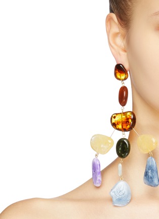 Figure View - Click To Enlarge - CULT GAIA - 'Sloane' tered acrylic stone earrings