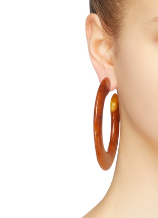 Figure View - Click To Enlarge - CULT GAIA - 'Kennedy' marble effect hoop earrings