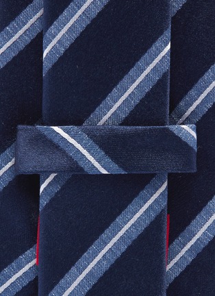 Detail View - Click To Enlarge - ISAIA - Stripe silk-cotton tie