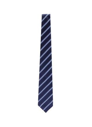 Figure View - Click To Enlarge - ISAIA - Stripe silk-cotton tie