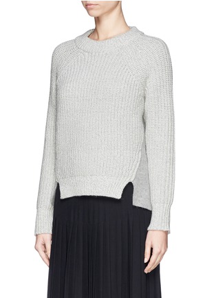 Front View - Click To Enlarge - RAG & BONE - 'Mira' felt panel chunky knit sweater 