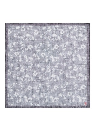 Detail View - Click To Enlarge - ISAIA - Floral print linen pocket square
