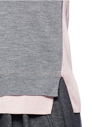 Detail View - Click To Enlarge - RAG & BONE - 'Nadine' contrast hem Merino wool sweater