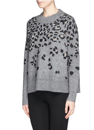 Front View - Click To Enlarge - RAG & BONE - 'Isadora' leopard intarsia wool-alpaca-mohair sweater