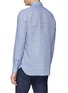 Back View - Click To Enlarge - ISAIA - 'Parma' micro check linen shirt