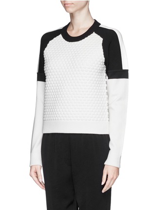 Front View - Click To Enlarge - RAG & BONE - 'Kelsie' honeycomb texture raglan sweatshirt