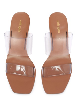 Detail View - Click To Enlarge - CULT GAIA - 'Jila' Perspex heel PVC strap sandals