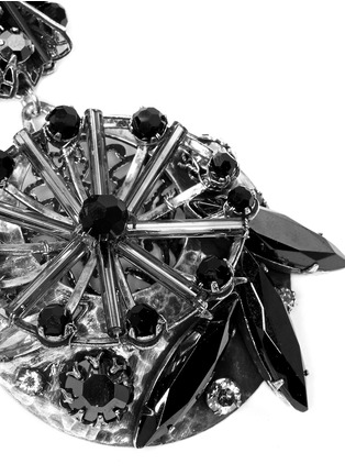 Detail View - Click To Enlarge - MIRIAM HASKELL - Crystal flower wheel drop earrings