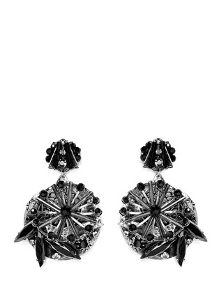 Main View - Click To Enlarge - MIRIAM HASKELL - Crystal flower wheel drop earrings