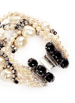 Detail View - Click To Enlarge - MIRIAM HASKELL - Crystal pearl crescent bracelet