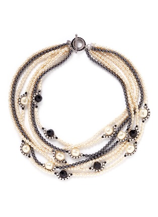 Main View - Click To Enlarge - MIRIAM HASKELL - Multi strand pearl bead necklace