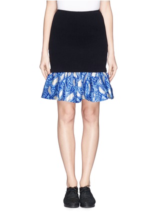 Main View - Click To Enlarge - OPENING CEREMONY - Jacquard flare hem jersey skirt