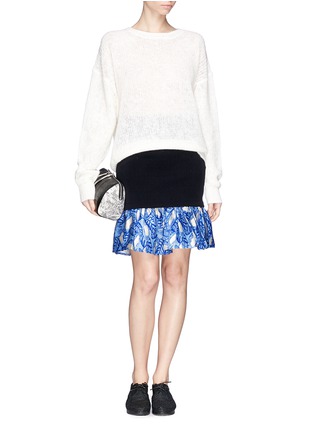 Figure View - Click To Enlarge - OPENING CEREMONY - Jacquard flare hem jersey skirt