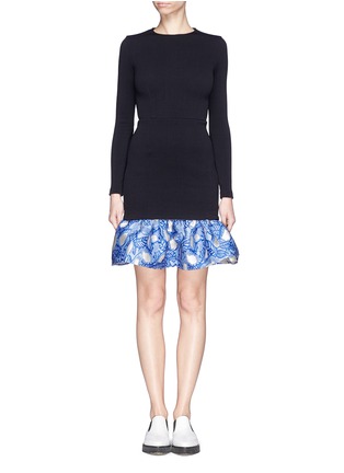 Main View - Click To Enlarge - OPENING CEREMONY - Jacquard flare hem jersey dress