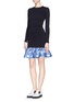 Figure View - Click To Enlarge - OPENING CEREMONY - Jacquard flare hem jersey dress