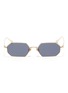 Main View - Click To Enlarge - FIXXATIVE - 'Charme' metal hexagonal frame sunglasses