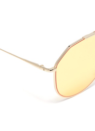 Detail View - Click To Enlarge - FIXXATIVE - 'Adora' mirror metal aviator sunglasses