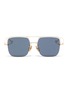 Main View - Click To Enlarge - FIXXATIVE - 'Parfait' top bar metal square sunglasses