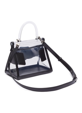 Detail View - Click To Enlarge - BOYY - 'Karl 24' buckled leather trim PVC satchel
