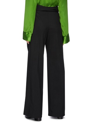 Back View - Click To Enlarge - HAIDER ACKERMANN - Sash belted wide leg pants