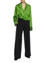 Figure View - Click To Enlarge - HAIDER ACKERMANN - Sash belted wide leg pants