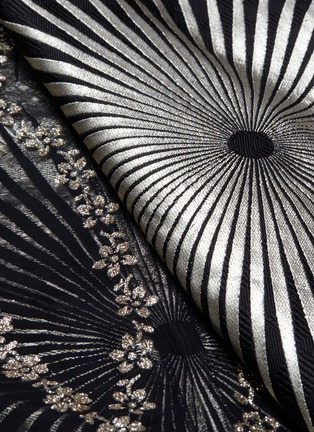 Detail View - Click To Enlarge - HAIDER ACKERMANN - Metallic sunray jacquard silk blend kimono