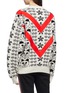 Back View - Click To Enlarge - NERVURE - Chevron stripe graphic jacquard sweater