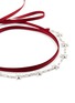 Detail View - Click To Enlarge - HEFANG - 'Float Snow' cubic zirconia silver ribbon tie choker