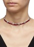 Figure View - Click To Enlarge - HEFANG - 'Float Snow' cubic zirconia silver ribbon tie choker