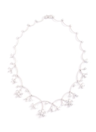 Main View - Click To Enlarge - HEFANG - 'Ice Worlds' cubic zirconia silver necklace